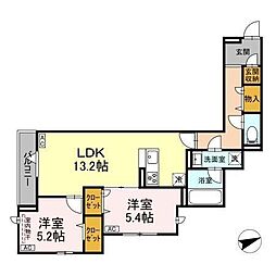 D-STELLA 2LDKの間取図画像
