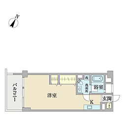 市川ファミリーマンション ワンルームの間取図画像