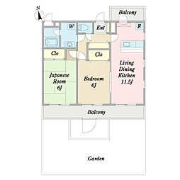間取図画像 2LDK