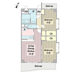 間取図画像 2LDK