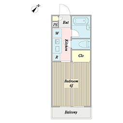 グレンデール81 1Kの間取図画像