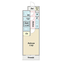 Nasic仙台東口 1Kの間取図画像