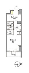 CLASSEUM(クラシアム)仙台新寺通 ワンルームの間取図画像