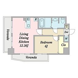 Nasic仙台東口 1LDKの間取図画像