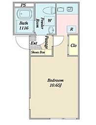 ファーストステージ蔵前 1Kの間取図画像