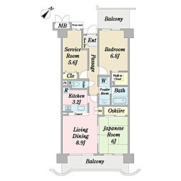 間取図画像 2SLDK