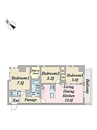 MellowGYOTOKU 3LDKの間取図画像