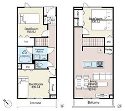 リシェス新浦安 3LDKの間取図画像