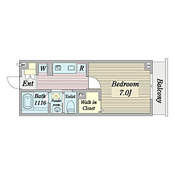 Luce Garden 1Kの間取図画像