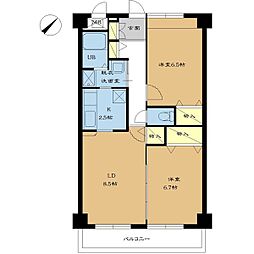 A・KPearl 2LDKの間取図画像