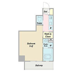 エトワール　スユド東心斎橋 7階1Kの間取り