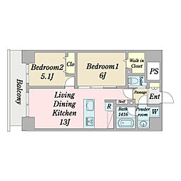 間取図画像 2LDK