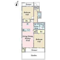 間取図画像 2LDK