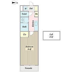 MV.ElMundo 1Kの間取図画像