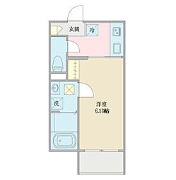 LECOCON瑞穂 1階1Kの間取り