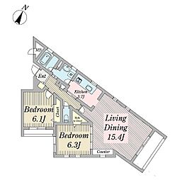 間取図画像 2LDK