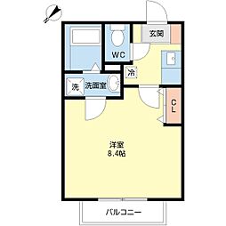 シャムロック野並 1Kの間取図画像