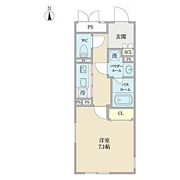 LUOREOZONENORTH ワンルームの間取図画像
