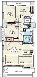 メイツ金山 3LDKの間取図画像