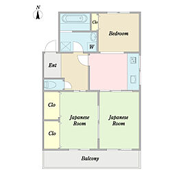 サンシティ・M 2LDKの間取図画像