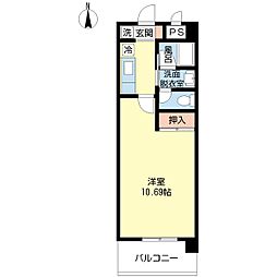 S.ソフィア 1Kの間取図画像