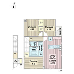 間取図画像 3LDK