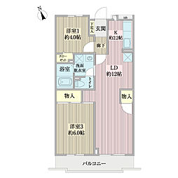 テラス南豊玉 2LDKの間取図画像