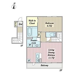 サンシャイン春日町 1LDKの間取図画像
