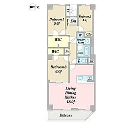 間取図画像 3LDK