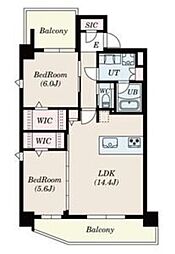 S-RESIDENCEFUJISAKIbalm 2LDKの間取図画像