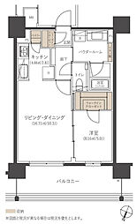 福岡市中央区薬院2丁目マンション 1LDKの間取図画像