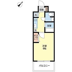 CASSIA天神南 1Kの間取図画像