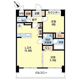 サンアトラス5 2LDKの間取図画像