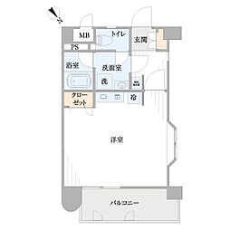 フォーラム白金 ワンルームの間取図画像
