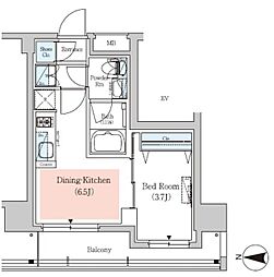 アーバネックス深川住吉II 605 6階1DKの間取り