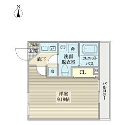 アーバンステージ錦糸町 1Kの間取図画像