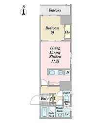 L.G.TOKYO 1LDKの間取図画像