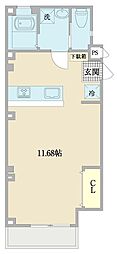 レカン深川 ワンルームの間取図画像