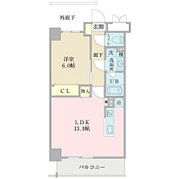 ROZEO 1LDKの間取図画像