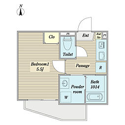 ＣＥＬＭ中目黒 0204 2階1Kの間取り