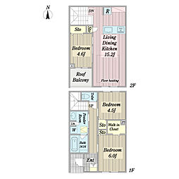 （仮称）上用賀6丁目計画新築工事 1階3LDKの間取り