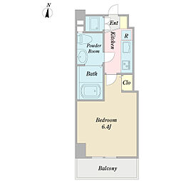 プロシード松濤 1Kの間取図画像