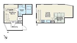 Wisteria用賀 1LDKの間取図画像