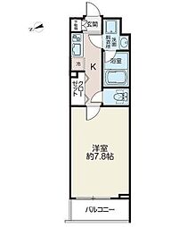 リシェス西早稲田 1階1Kの間取り