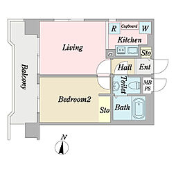 シャルマン中野坂上 1LDKの間取図画像