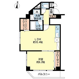 日光マンション 1LDKの間取図画像