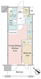 デュオステージ横濱桜木町 1LDKの間取図画像