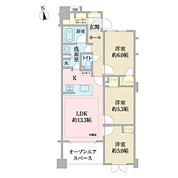 グランシティユーロレジデンス葛西 3LDKの間取図画像