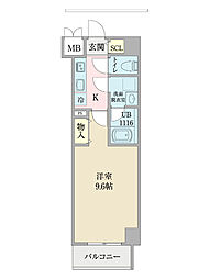 ＬＵＯＮＴＯ（ルオント） 4階1Kの間取り