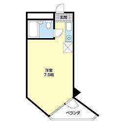 ハイツウエストロード ワンルームの間取図画像